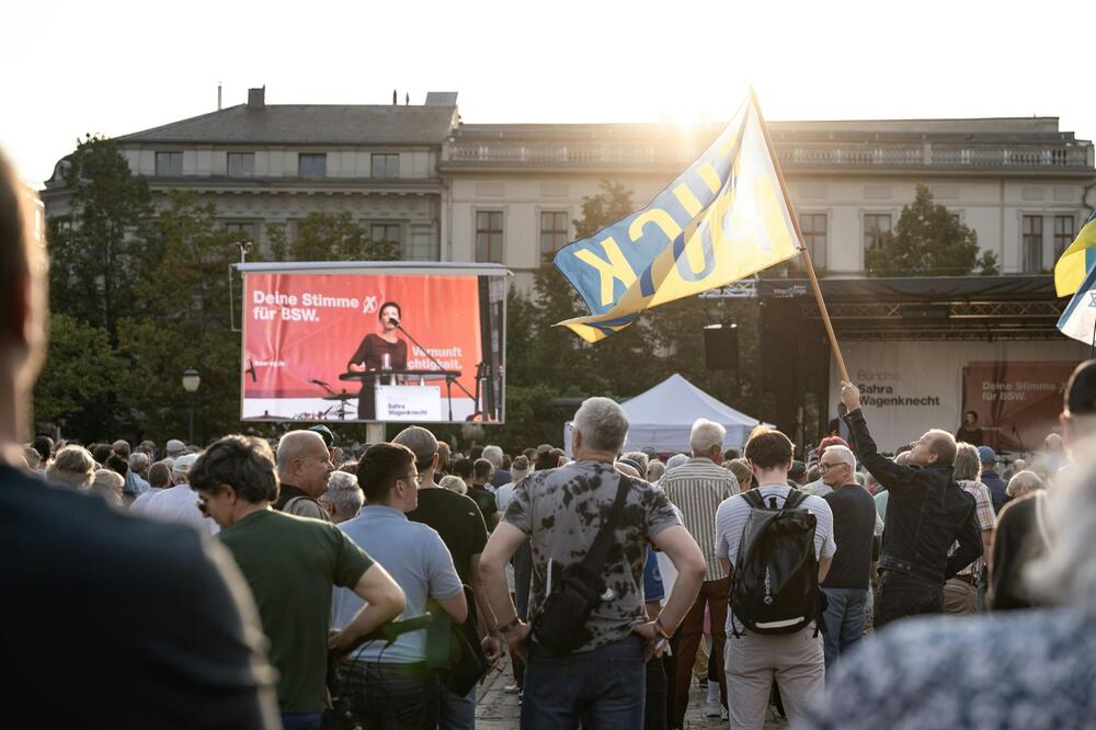 Sahra Wagenknecht in Potsdam: Die Stars im Wahlkampf treten in Brandenburg gar nicht an.