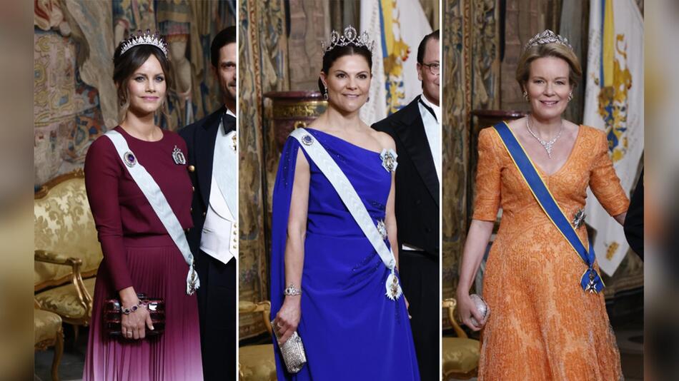Sofia Mathilde Bunt für Carl Gustaf: Royals setzen beim Staatsdinner auf Farbe | 1&1