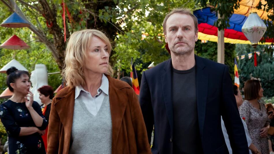 "Tatort: Am Tag der wandernden Seelen": Susanne Bonard (Corinna Harfouch) und Robert Karow (Mark ...