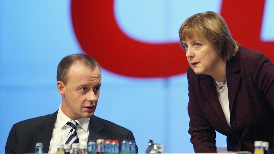 Friedrich Merz, Angela Merkel, CDU, Bundesparteitag, Leipzig, 2003