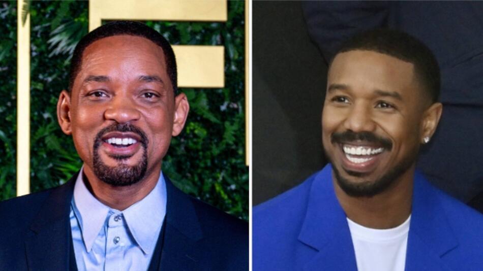 Will Smith (l.) und Michael B. Jordan sollen dank "I Am Legend 2" erstmals gemeinsam vor der ...