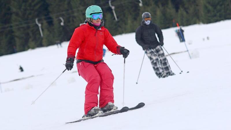 Wintersportler im Harz