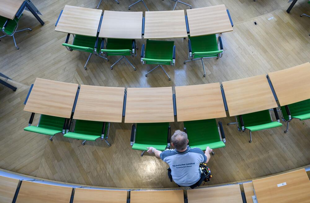 Umbau Plenarsaal im Sächsischen Landtag