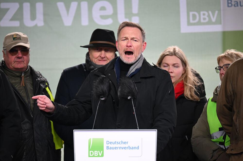 Bauernproteste Christian Lindner Großkundgebung in Berlin